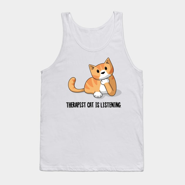 Therapist Cat Tank Top by Doodlecats 